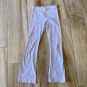 Old Navy Girls Leggings Size L Purple Ribbed Flare High Rise Athleisure